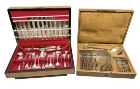 De Montfort cased canteen of silver plated cutlery for six place settings