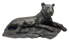 William Timym (1903-1990): Limited edition bronzed figure of a tiger