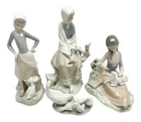 Four Lladro figures