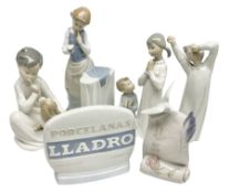 Four Lladro figures