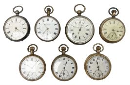 Silver lever pocket watch