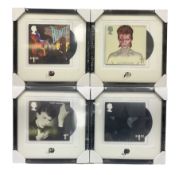 Set of four Royal Mail David Bowie limited edition album stamp prints