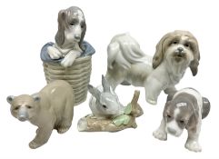 Five Lladro figures