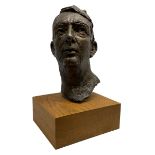 Bronze portrait bust of a man