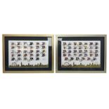 Two framed limited edition sets of London 2012 Olympic gold medal winner stamps