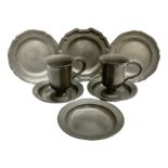 Group of 19th century pewter comprising