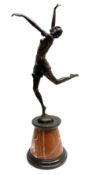 Art Deco bronze figure of a dancer