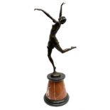 Art Deco bronze figure of a dancer