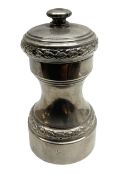 Silver pepper grinder