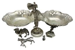 Group of silver and white metal figures