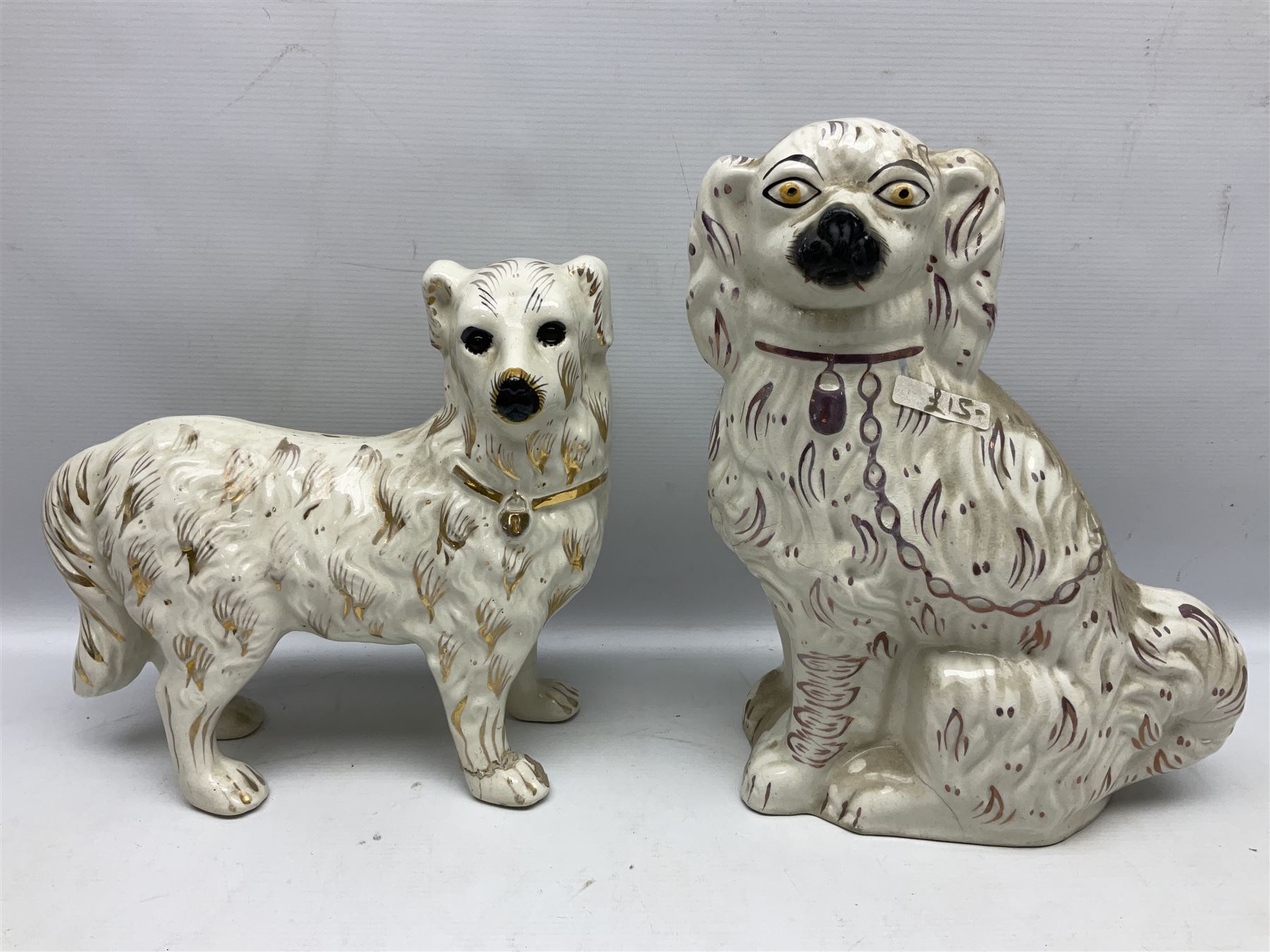 Pair of Staffordshire style dogs - Image 7 of 9