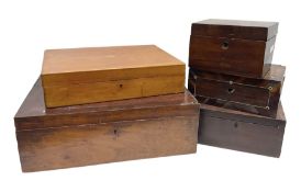 Collection of 19th century and later boxes for restoration