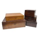 Collection of 19th century and later boxes for restoration