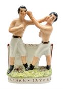 20th century Staffordshire figure of two boxers