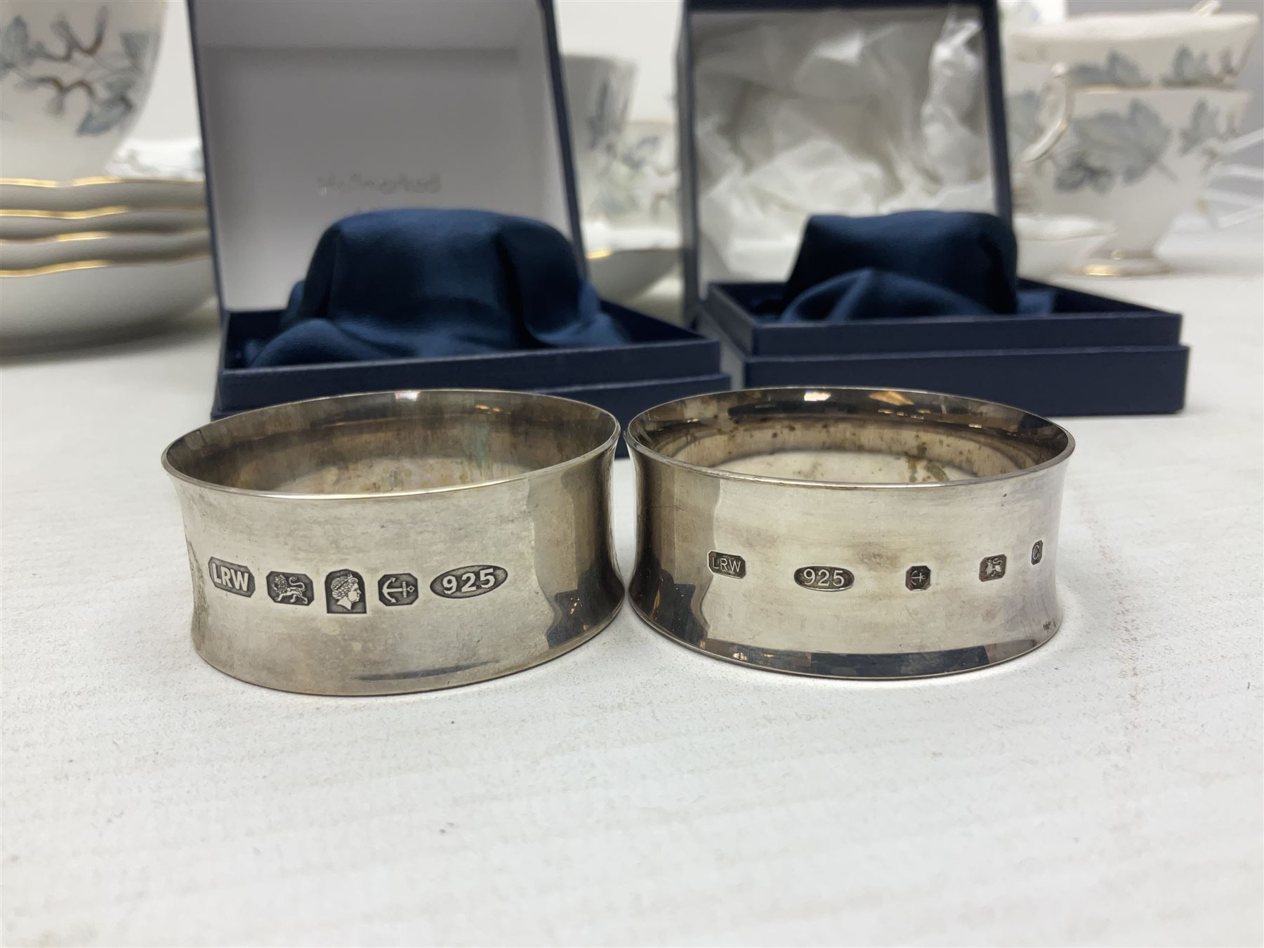 Two silver napkin rings - Image 4 of 9