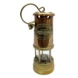 Copper and brass miners lamp by British Coal Company Wales UK for Aberaman Colliery Serial No. 23272