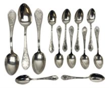 White metal flatware