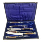 Sheffield silver-plated carving set