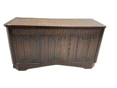 20th century oak blanket box