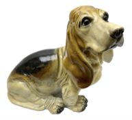 Composite model of a seated Basset Hound