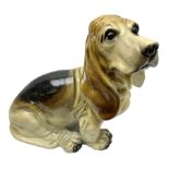 Composite model of a seated Basset Hound