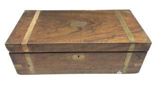 Mahogany brass bound writing box for restoration