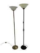 Wrought metal uplighter standard lamp (H181cm)