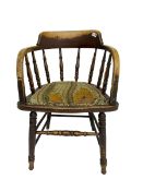 Late 19th/early 20th century beech armchair