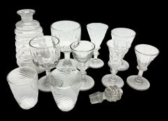 Quantity of Georgian and Victorian glasses