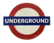 London Underground painted cast metal wall plaque