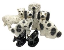 Pair of Staffordshire style dogs