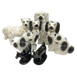 Pair of Staffordshire style dogs