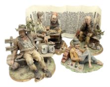 Four Capodimonte figure groups