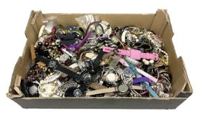 Large collection of mainly costume jewellery with some silver jewellery and watches to include Mauri