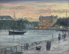 Robert Sheader (British 20th century): Grand Hotel Scarborough at Dusk