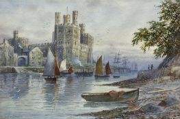 Albert Dunington (British 1860-1941): Caernarfon Castle - Wales