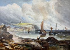 W Linsley (British 20th century): Scarborough South Bay