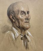 Attrib. Sir William Rothenstein (British 1872-1945): Portrait of an Elderly Gentleman