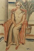 Attrib. Duncan Grant (British 1885-1978): Portrait of a Seated Lady