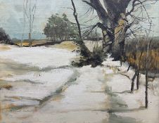 Margaret Parker (Northern British 1925-2012): 'Snow at Riplingham'