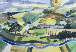 Paula Seller (Northern British 20th century): 'Wolds View'