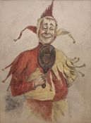 English School (19th/20th century): Caricature of a Jester