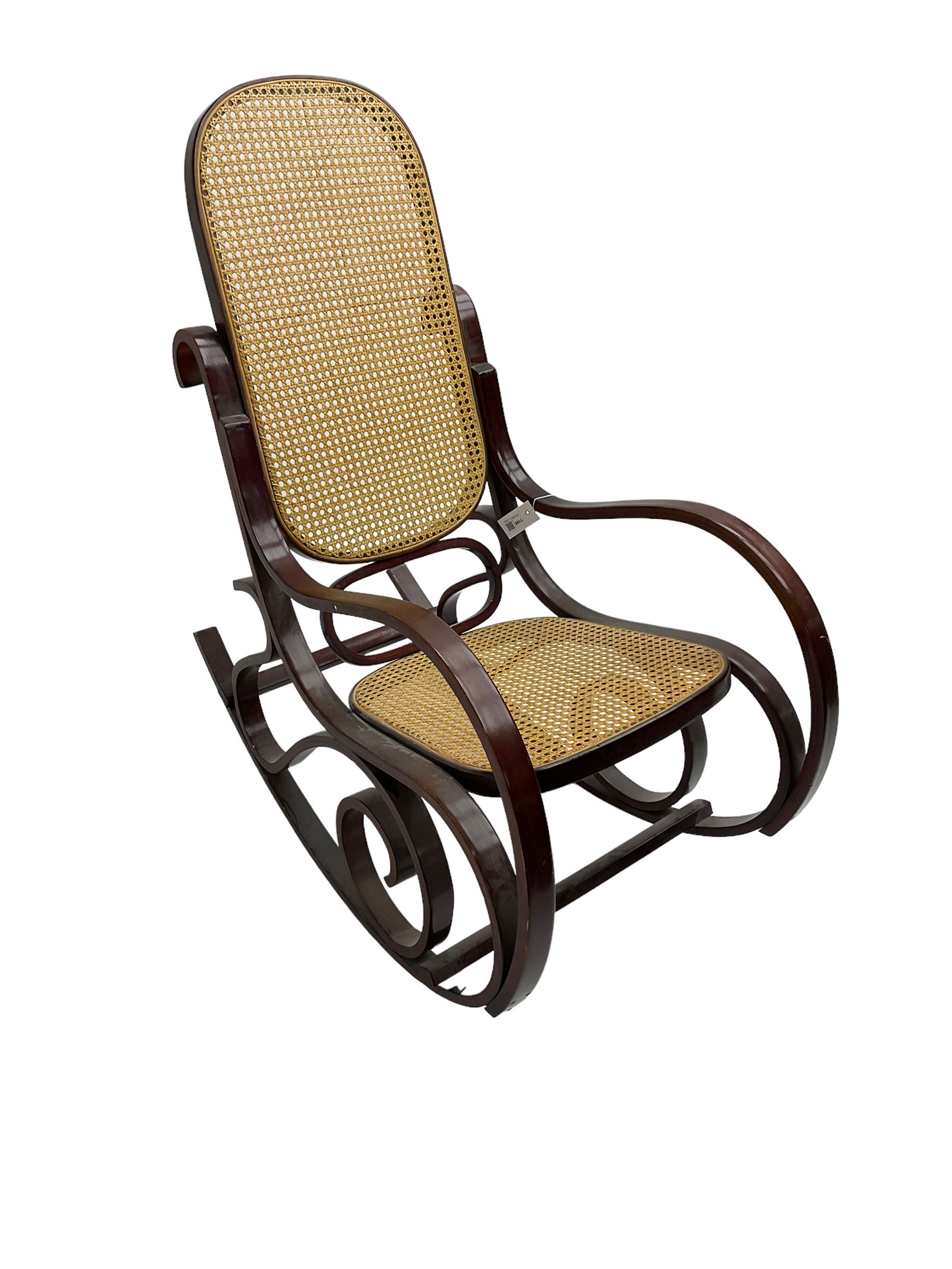 Thonet style rocking armchair - Image 4 of 5