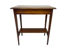 Early to mid-20th century inlaid mahogany occasional table