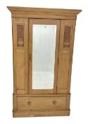 Victorian pine wardrobe