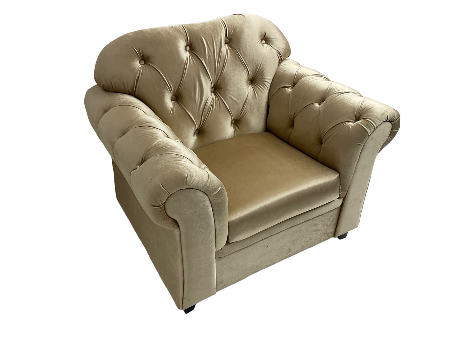 Chesterfield shaped armchair - Image 6 of 6