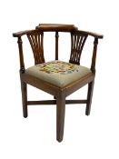 George III elm corner chair