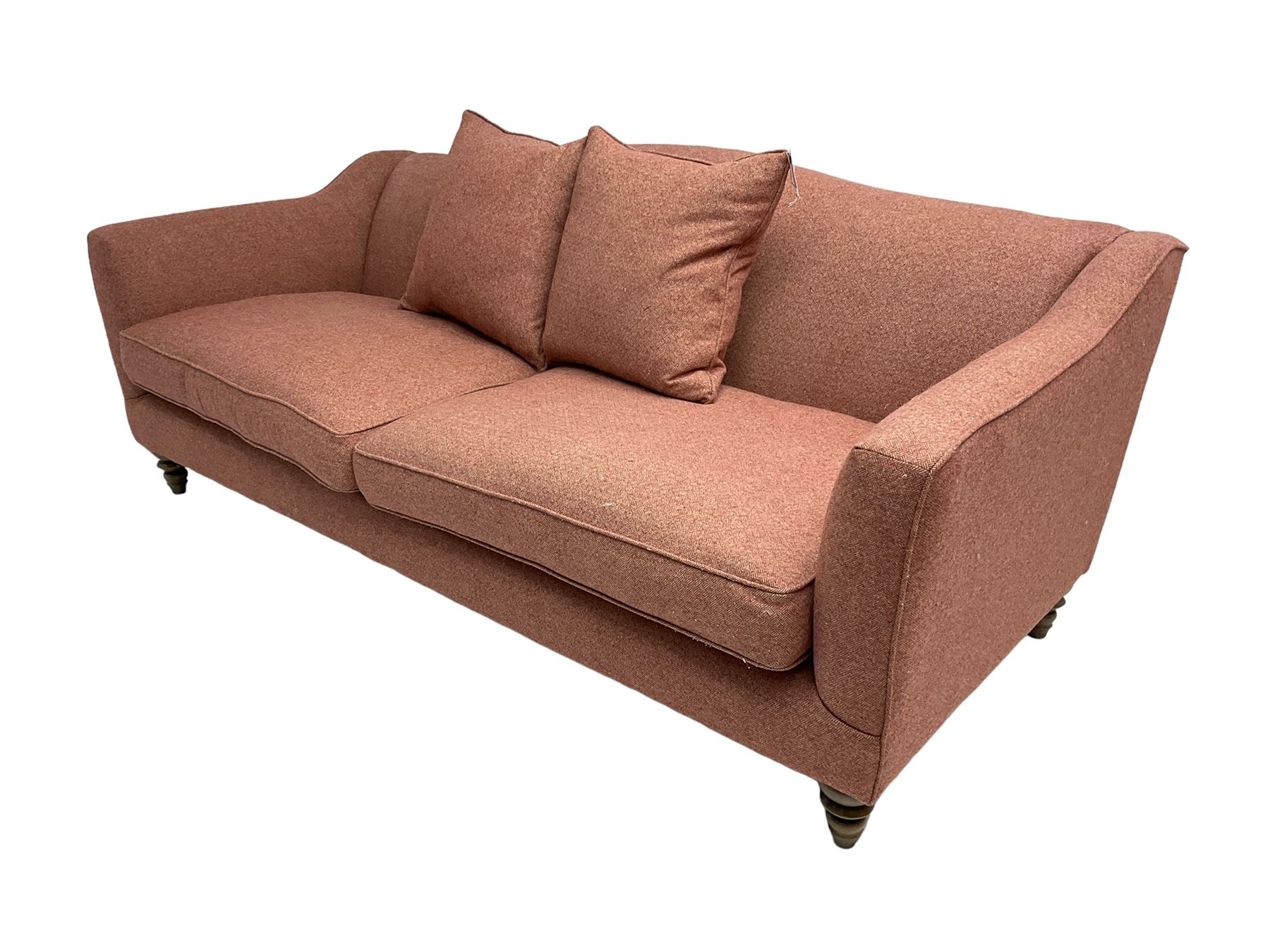 John Lewis - Grande four seat sofa upholstered in woollen tweed fabric - Image 5 of 5