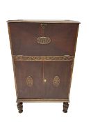 Early 20th century oak cocktail cabinet