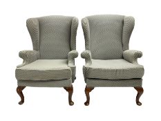 Parker Knoll - pair vintage wingback armchairs